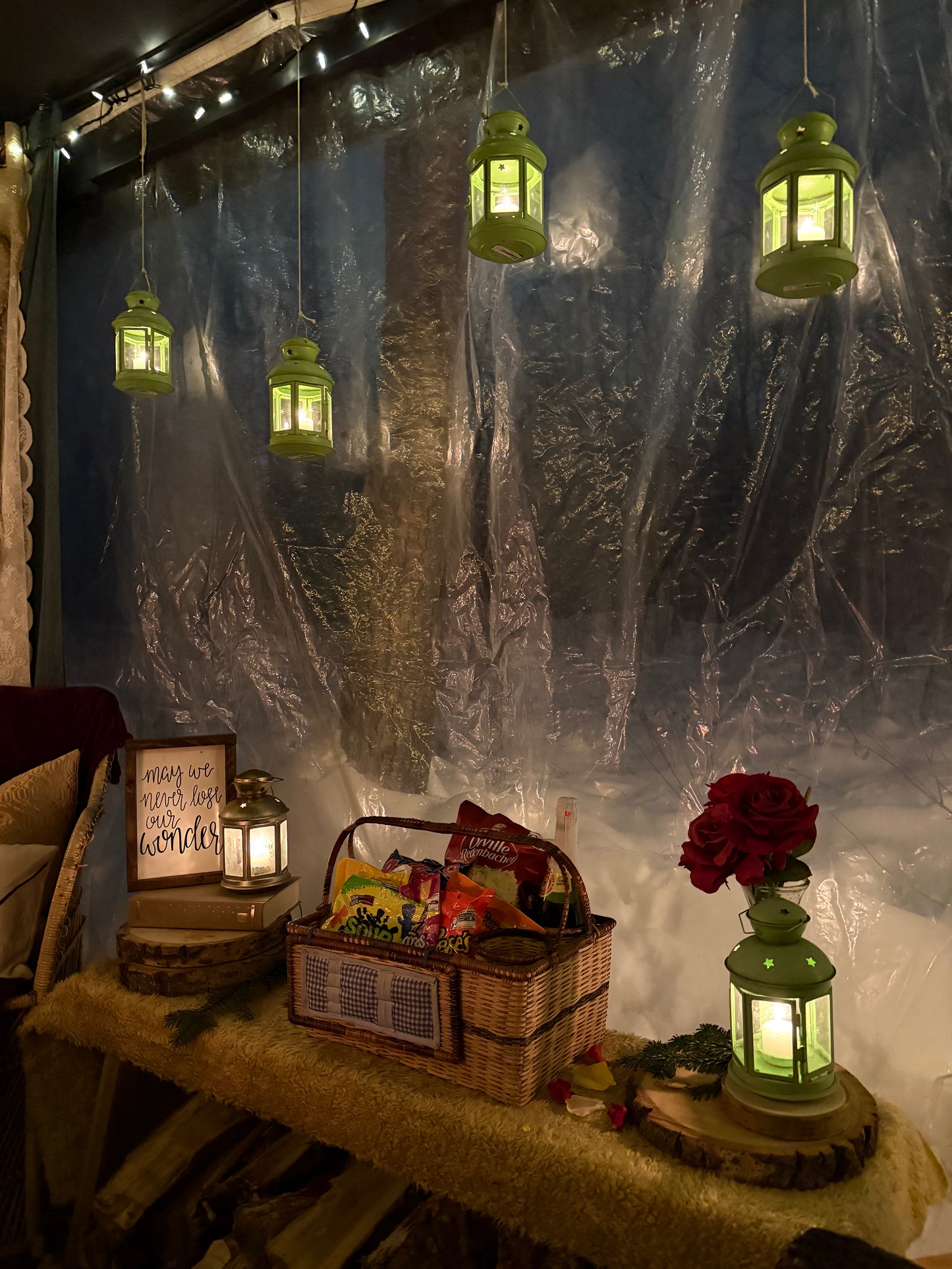 The Cozy Winter ROMANTIC MOVIE NIGHT Picnic for 2