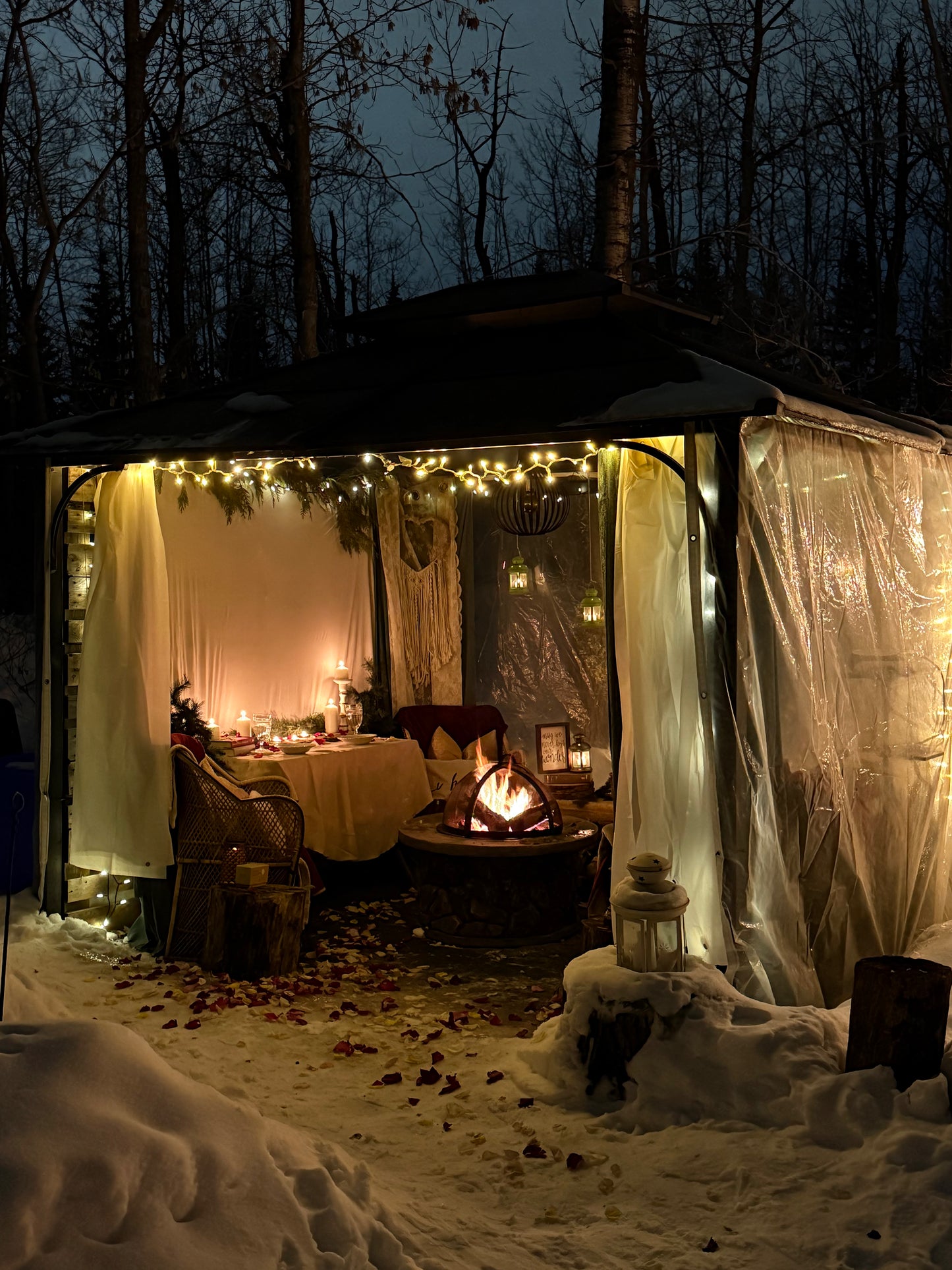 The Cozy Winter ROMANTIC MOVIE NIGHT Picnic for 2
